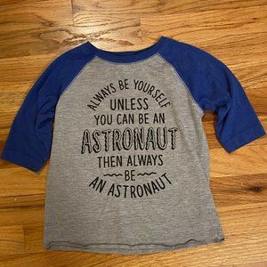Astronaut Raglan 3/4 Sleeve Tee - Size 4 or 4T